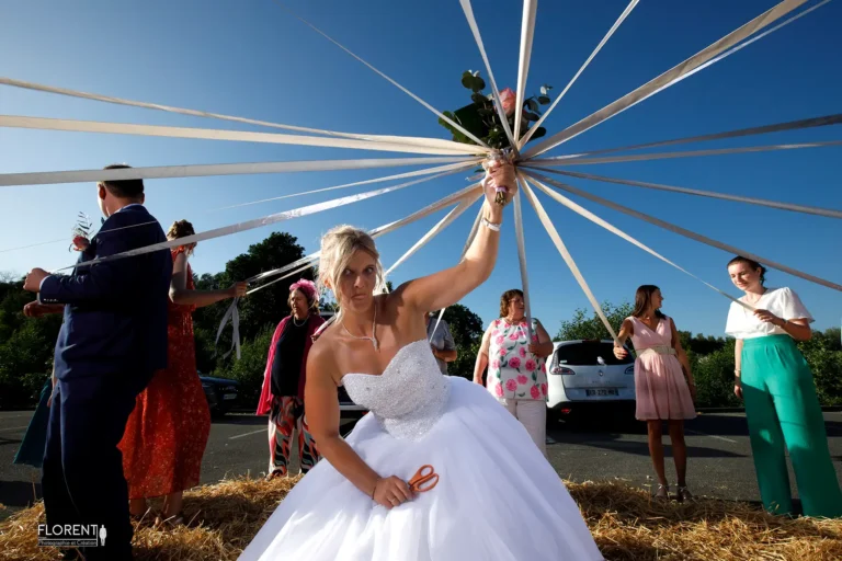 photographe mariage saint omer ronde des rubans mariee tire la langue florent saint omer studio photographe mariage pas de calais nord boulogne sur mer lille paris arras le touquet